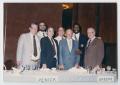 Photograph: [Group photo of 7 men at a banquet]