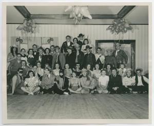 Primary view of object titled '[Group photo of Kappa Theta Pi party, 1949]'.