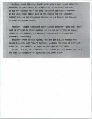 Primary view of object titled '[News Script: Associated Press report]'.