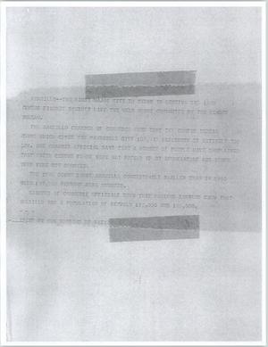 Primary view of object titled '[News Script: Amarillo census reported]'.
