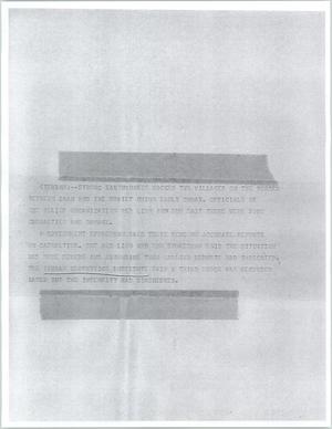 Primary view of object titled '[News Script: Earthquakes in Tehran]'.