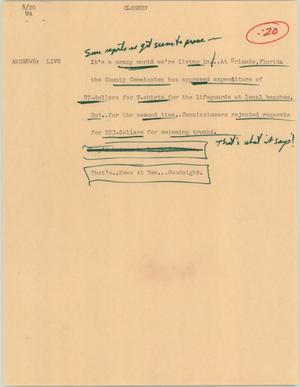 Primary view of object titled '[News Script: Closer?]'.