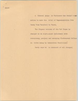Primary view of object titled '[News Script: Representative perjury trial]'.