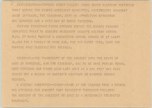 Primary view of object titled '[News Script: Welfare reform plan]'.