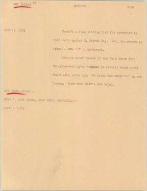 Primary view of object titled '[News Script: Artists]'.