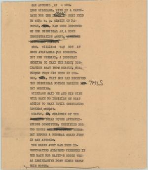 Primary view of object titled '[News Script: Heatly investigation]'.