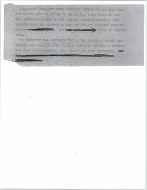 Primary view of object titled '[News Script: National Security Council meeting]'.