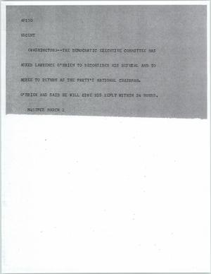 Primary view of object titled '[News Script: Party national chairman]'.