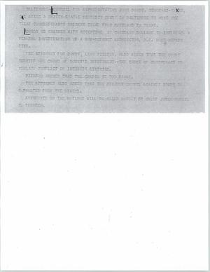 Primary view of object titled '[News Script: Bribery trial to be moved]'.