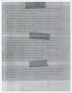 Primary view of object titled '[News Script: Two hijacked planes]'.
