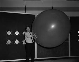 Primary view of object titled '[Budd and a giant balloon]'.