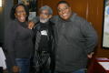 Photograph: [Photograph of Melvin Van Peebles posing with a man and a woman, 3]