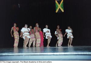 Primary view of object titled '[Dance troupe performing Lift Up Jamaica musical]'.