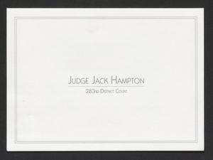 Primary view of object titled '[Invite to Hampton Reception]'.
