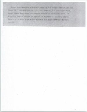 Primary view of object titled '[News Script: China]'.