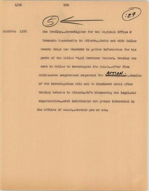 Primary view of object titled '[News Script: Office of Economic Opportunity]'.