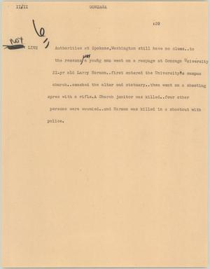 Primary view of object titled '[News Script: Gonzaga]'.