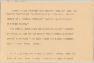 Primary view of object titled '[News Script: Brezhnev]'.