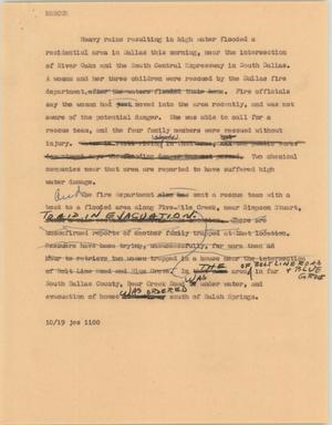 Primary view of object titled '[News Script: Rescue]'.