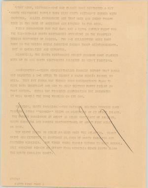 Primary view of object titled '[News Script: Vietnam/ Burma/ Ginger]'.