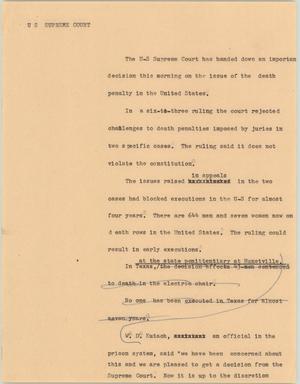 Primary view of object titled '[News Script: United States Supreme Court]'.