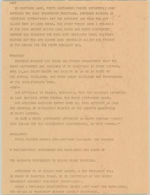 Primary view of object titled '[News Script: Laos/ Strategy/ Bangladesh]'.
