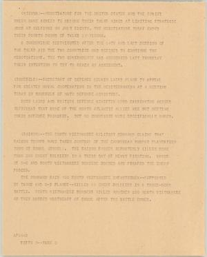 Primary view of object titled '[News Script: Vienna, Brussels, and Saigon update]'.