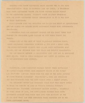 Primary view of object titled '[News Script: Saigon and Laos update]'.