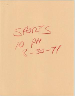 Primary view of object titled '[News Script: 10 PM Sports]'.