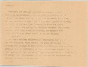 Primary view of object titled '[News Script: Congress]'.