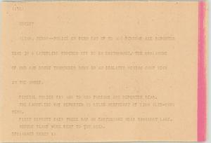 Primary view of object titled '[News Script: Peru's deadly landslide]'.