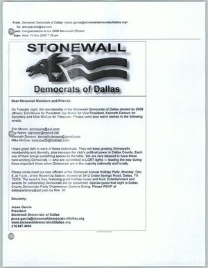 Primary view of object titled '[Email from Jesse Garcia to officers]'.