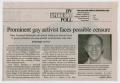 Primary view of [Clipping: Prominent gay activist faces possible censure]