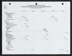 Primary view of object titled '[Texas Stonewall Democratic Caucus Profit & Loss Budget Overview]'.