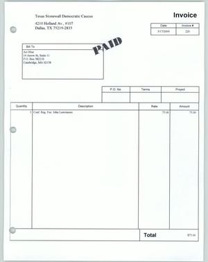 Primary view of object titled '[ActBlue Invoice]'.