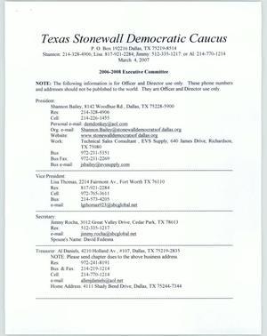 Primary view of object titled '[Texas Stonewall Democratic Caucus 2006-2008 Executive Committee]'.