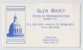 Primary view of [Business Card for Glen Maxey]