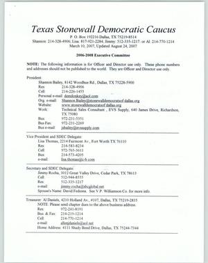 Primary view of object titled '[Texas Stonewall Democratic Caucus 2006-2008 Executive Committee]'.