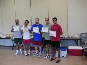 Primary view of object titled '[All-Star players with certificates]'.
