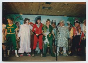 Primary view of object titled '[Photograph of Peter Pan cast at curtain call]'.