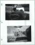 Primary view of [Black  and white photographs of two outside locations and of a a few people at the Food Pantry]]