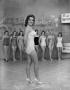 Primary view of [Woman in a swimsuit posing on the set of Teen-Age Downbeat]
