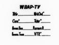 Photograph: [WBAP-TV tape board]