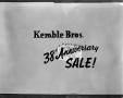 Photograph: [Kemble Bros. 38th Anniversary Sale slide]