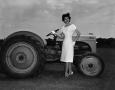 Photograph: [Freda and a tractor]