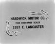 Photograph: [Hardwick Motor Company slide]