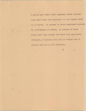 Primary view of object titled '[News Script: Gallup poll]'.