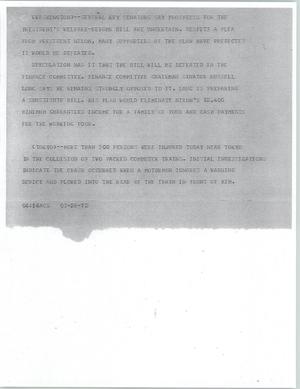 Primary view of object titled '[News Script: Welfare-reform bill]'.
