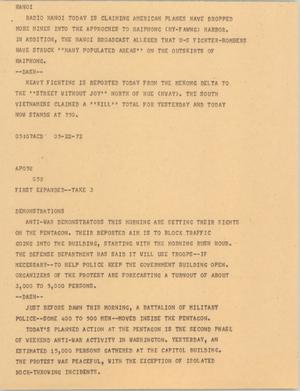 Primary view of object titled '[News Script: Hanoi]'.