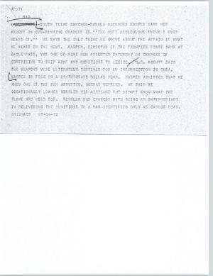 Primary view of object titled '[News Script: Harper arrested]'.